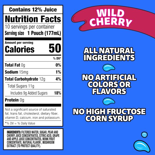 Capri Sun – Wild Cherry (177ml) USA 4x10 Pack - Afbeelding 6