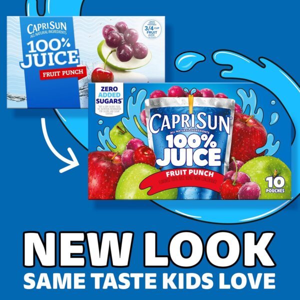 Capri Sun - 100% Juice Fruit Punch (177ml) USA 4x10 Pack - Afbeelding 7