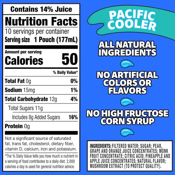 Capri Sun – Pacific Cooler (177ml) USA 4x10 Pack - Afbeelding 4