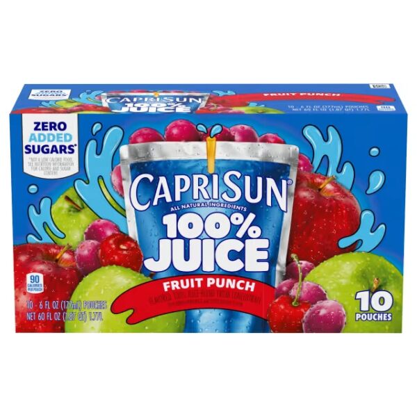 Capri Sun - 100% Juice Fruit Punch (177ml) USA 4x10 Pack