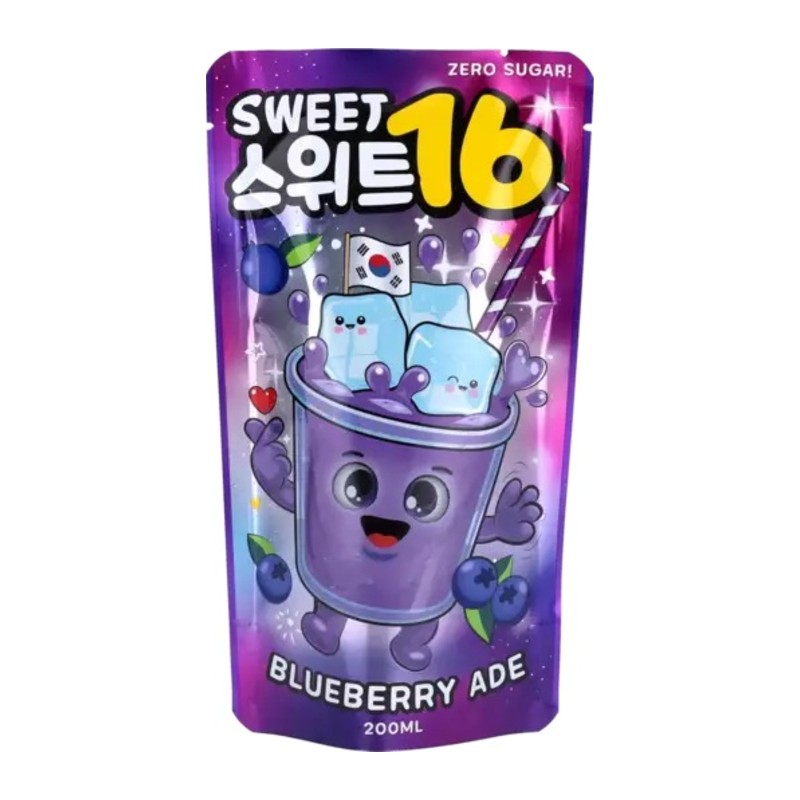 Sweet16 - Blueberry Ade Zero Sugar 5x10x200ml Korea