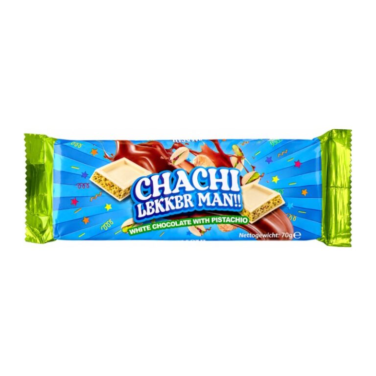 Cha Chi - Chocoladereep Witte Chocolade & Pistache 12x70g EU